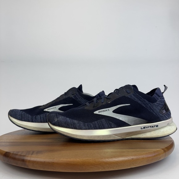 Mens Brooks Levitate 4 Blue Knit Athletic Running Sneakers Shoes Size 13 D GUC - Picture 2 of 9